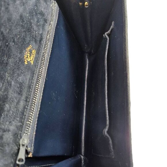 Rare Vintage Gucci Navy Blue GG Ring Torchon Shoulder Bag | Circa 1960s-1970s - Picture 7 of 9